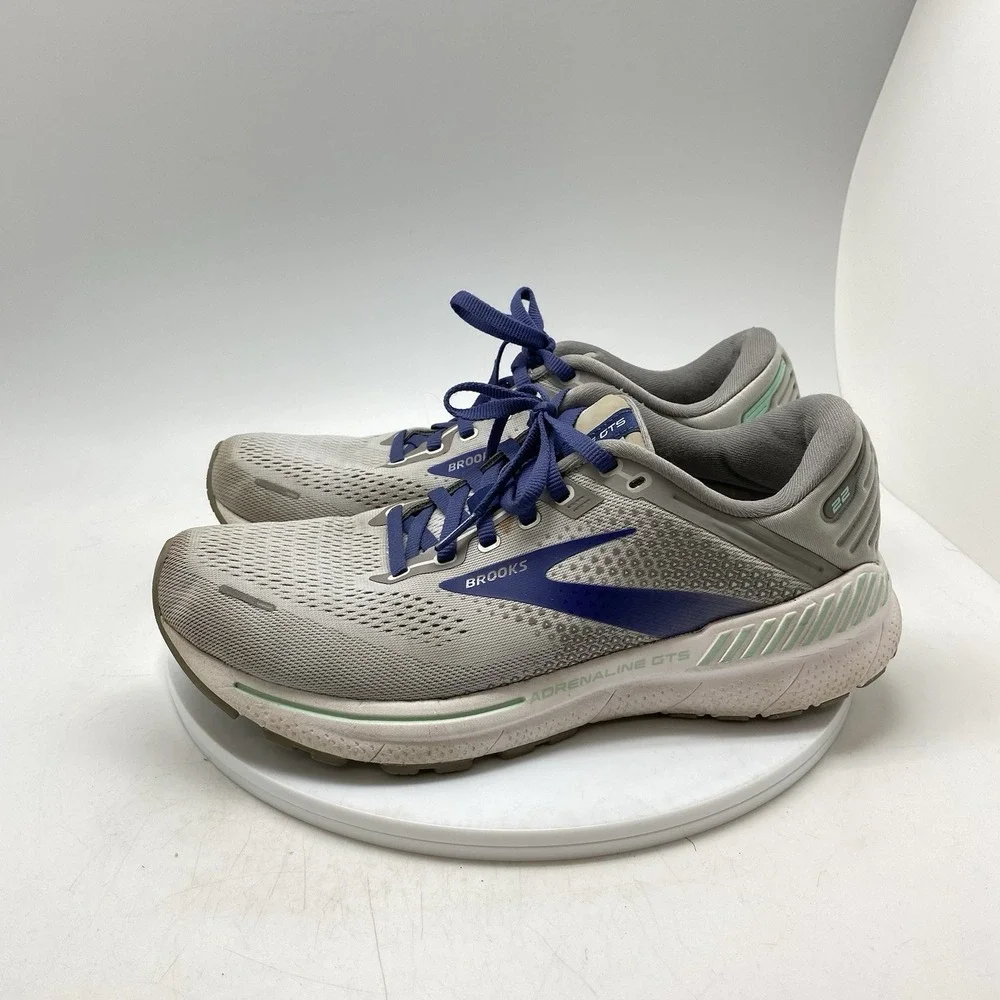 Brooks Sneakers Womens 10.5 Adrenaline GTS 22 1203531B045 Gray Running Gym Shoes